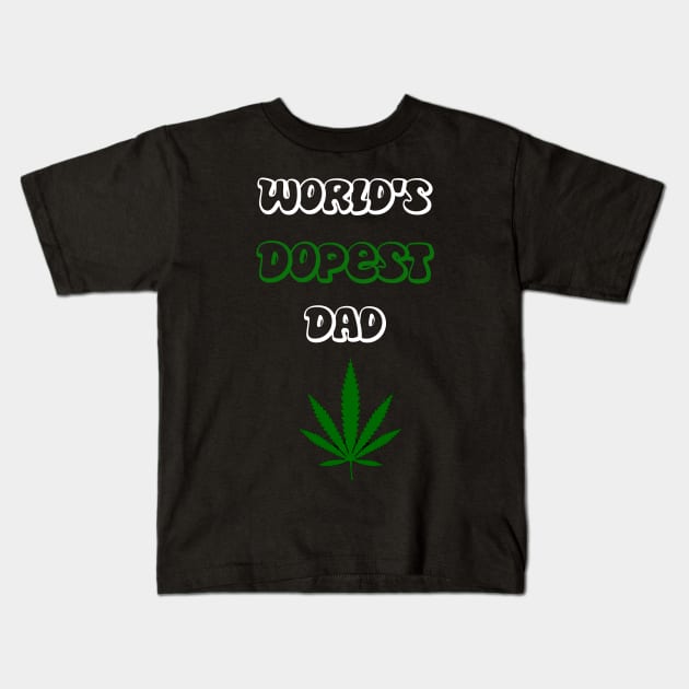 world's dopest dad Kids T-Shirt by yassinnox